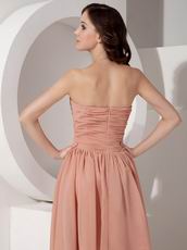 Amazon Hot sell Simple Top Designer Bridal Bridesmaid Dress In Light Orange