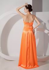 Orange Red Column Cheap Prom Dress With Halter Designer Skirt