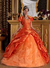 Classical Styles Orange Quinceanera Dress With Jacket