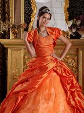 Classical Styles Orange Quinceanera Dress With Jacket