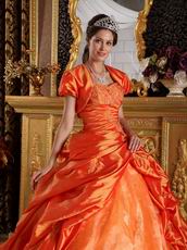 Classical Styles Orange Quinceanera Dress With Jacket