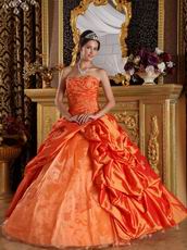 Classical Styles Orange Quinceanera Dress With Jacket