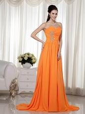 Tropical Orange Sweetheart Long A Prom Dress Website