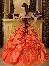 Orange Top 2014 Designer Quinceanera Dress With Embroidery