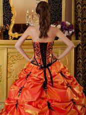 Orange Top 2014 Designer Quinceanera Dress With Embroidery