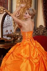 Strapless Orange Ball Skirt Quinceanera Dress 2014 New Style