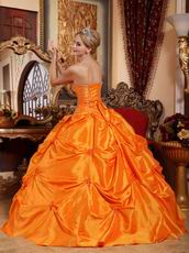 Strapless Orange Ball Skirt Quinceanera Dress 2014 New Style