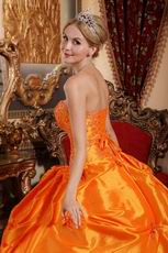 Strapless Orange Ball Skirt Quinceanera Dress 2014 New Style