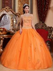 Sweetheart Orange Prom Quinceanera Party Dress Discount