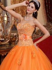 Sweetheart Orange Prom Quinceanera Party Dress Discount