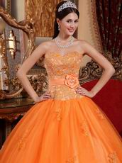 Sweetheart Orange Prom Quinceanera Party Dress Discount