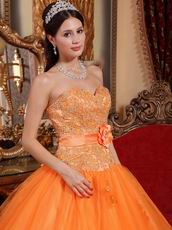 Sweetheart Orange Prom Quinceanera Party Dress Discount