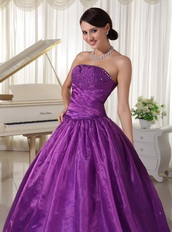 Eggplant Purple Quinceanera Dress For Custom Made Decorate Strapless Like Princess