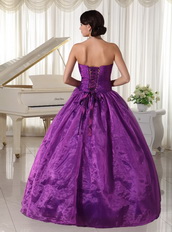 Eggplant Purple Quinceanera Dress For Custom Made Decorate Strapless Like Princess