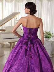 Eggplant Purple Quinceanera Dress For Custom Made Decorate Strapless Like Princess