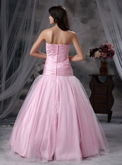 Baby Pink Sweetheart Beading Dresses For Quince Wear Like Princess