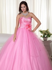 Pink Sweetheart Puffy Long Big Quinceanera Dress For Girl Like Princess