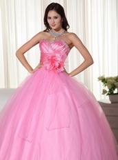 Pink Sweetheart Puffy Long Big Quinceanera Dress For Girl Like Princess