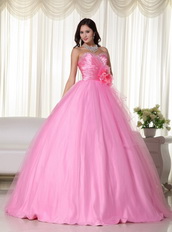 Pink Sweetheart Puffy Long Big Quinceanera Dress For Girl Like Princess