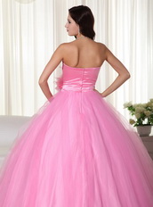 Pink Sweetheart Puffy Long Big Quinceanera Dress For Girl Like Princess