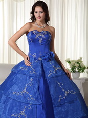 Royal Strapless Girls Wear Puffy Quinceanera Party Dress Like Princess