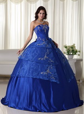 Royal Strapless Girls Wear Puffy Quinceanera Party Dress Like Princess