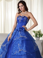 Royal Strapless Girls Wear Puffy Quinceanera Party Dress Like Princess