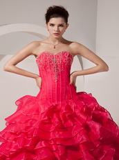 Best Fuchsia Organza Prom Dress For 2014 Junior Girl Wear Like Princess