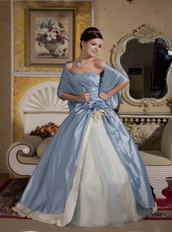 Light Blue And Light Yellow Ball Gown Sweetheart Quinceanera Dress Like Princess