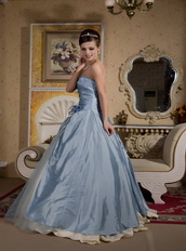 Light Blue And Light Yellow Ball Gown Sweetheart Quinceanera Dress Like Princess