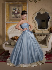 Light Blue And Light Yellow Ball Gown Sweetheart Quinceanera Dress Like Princess