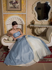 Light Blue And Light Yellow Ball Gown Sweetheart Quinceanera Dress Like Princess