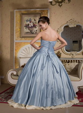 Light Blue And Light Yellow Ball Gown Sweetheart Quinceanera Dress Like Princess