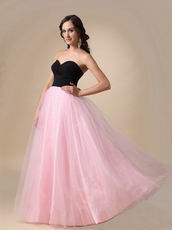 Black And Pink Floor Length Skirt Best Deals Prom Dress