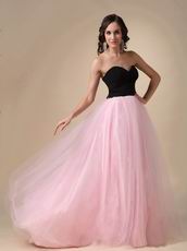 Black And Pink Floor Length Skirt Best Deals Prom Dress