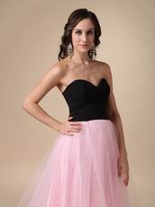 Black And Pink Floor Length Skirt Best Deals Prom Dress