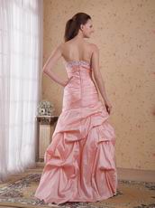 Baby Pink Floor Length Skirt Evening Gown For La