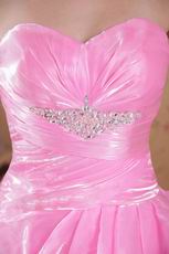 Flaring A-line Floor Length Hot Pink Sweetheart Prom Dress
