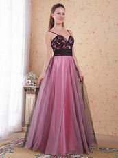 Spaghetti Straps Pink Evening Dresses Woman Wear Cheap