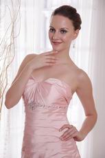 Taffeta Hand made Pink Prom Dress Sweetheart Style