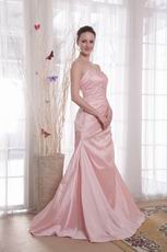 Taffeta Hand made Pink Prom Dress Sweetheart Style