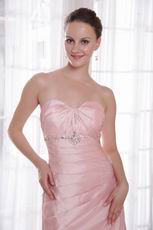 Taffeta Hand made Pink Prom Dress Sweetheart Style