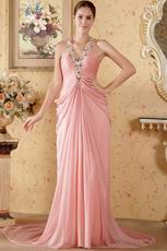 Watermelon Chiffon Prom Dresses 2014 New Prom Dress Style