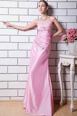 Affordable Pink Taffeta Formal Evening Dress Slim