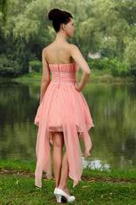 Discount Strapless Asymmetrical Skirt Short Pink Celebrity Party Dress