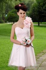 Inexpensive Baby Pink Bridal Party Bridesmaid Wear