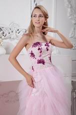 Sweetheart Neckline Sequins Pink Net Long Prom Dress Stores