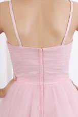 Lovely Spaghetti Straps Sweetheart Pink Short Sweet 16 Dress