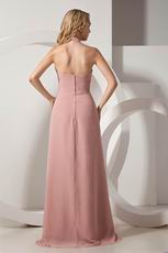 Elegant Halter Sleeveless Sheath Pink Chiffon Prom Dresses Online