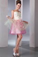 Lovely Multi Color Applique Flowers Sweet 16 Dress Discount